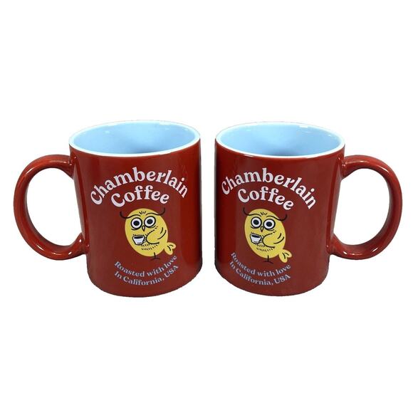 Set of 2 Emma Chamberlain Coffee Mugs "Nite Owl" Roasted w/Love in California - Picture 1 of 5